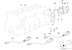 E36 M3 3.2 S50 Cabrio / Engine Engine Block Mounting Parts