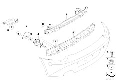 E85 Z4 2.5i N52 Roadster / Vehicle Trim Carrier Bumper Rear