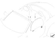 E85 Z4 2.5i N52 Roadster / Vehicle Trim Glazing