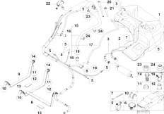 E53 X5 4.6is M62 SAV / Fuel Supply/  Fuel Tank Attaching Parts-2