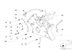 E38 740i M60 Sedan / Engine/  Lower Timing Case