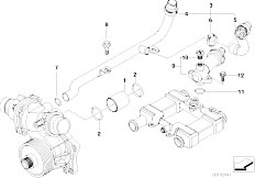 E38 740d M67 Sedan / Engine Cooling System Pipe