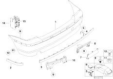 E46 318ti N42 Compact / Vehicle Trim/  Bumper Trim Panel Rear