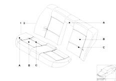 E46 330xi M54 Sedan / Individual Equipment/  Individual Cover Seat Rear Leather Q9