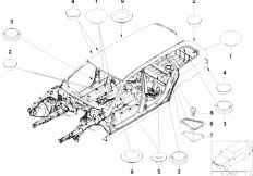 E39 525d M57 Touring / Vehicle Trim/  Cover Lid Dummy Plug-2