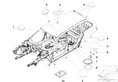 E39 530d M57 Touring / Vehicle Trim/  Cover Lid Dummy Plug-3