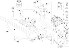 E46 318i N42 Sedan / Steering/  Hydro Steering Oil Pipes-2