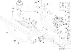 E46 318ti N42 Compact / Steering/  Hydro Steering Oil Pipes-2