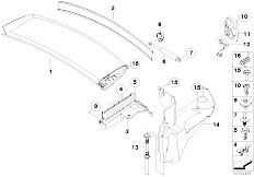 E85 Z4 2.5i N52 Roadster / Sliding Roof Folding Top Folding Top Compartment