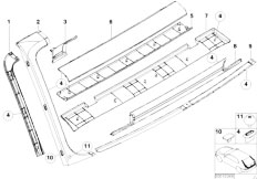 E39 540i M62 Touring / Vehicle Trim/  Upper Trunk Lid Trim Panel