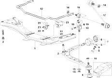 E36 325tds M51 Touring / Front Axle/  Front Axle Support Wishbone Stabilizer