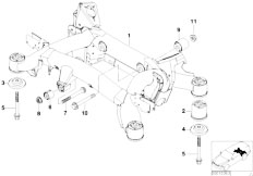E39 525tds M51 Touring / Rear Axle/  Rear Axle Carrier
