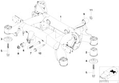 E39 528i M52 Touring / Rear Axle/  Rear Axle Carrier