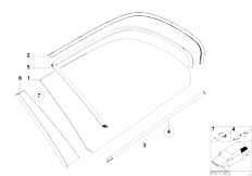 E39 525tds M51 Touring / Vehicle Trim/  Side Window Fixed