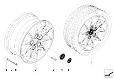 E85 Z4 2.2i M54 Roadster / Wheels/  Bmw La Wheel Star Spoke 104