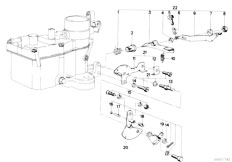 E12 518 M10 Sedan / Fuel Preparation System Lever Shaft Assembly-2