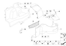 E86 Z4 M3.2 S54 Coupe / Vehicle Trim/  Lateral Trunk Floor Trim Panel