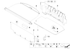 E86 Z4 M3.2 S54 Coupe / Vehicle Trim/  Trunk Trim Panel