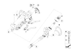 E61N 530xd M57N2 Touring / Steering/  Steering Column Man Adjust Mount Parts