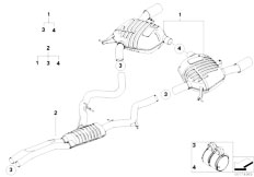 E92 335i N54 Coupe / Exhaust System Bmw Performance Silencer System