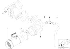 Z3 Z3 1.9 M43 Roadster / Fuel Preparation System/  Mass Air Flow Sensor