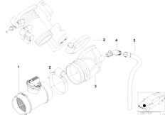 E46 318Ci M43 Coupe / Fuel Preparation System/  Mass Air Flow Sensor