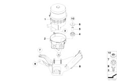 E93 325d M57N2 Cabrio / Steering/  Oil Reservoir Components Active Steering
