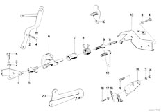 E12 518 M10 Sedan / Fuel Preparation System Lever Shaft Assembly-5