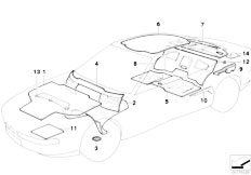 E31 850CSi S70 Coupe / Vehicle Trim/  Sound Insulation