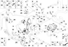 E70 X5 4.8i N62N SAV / Steering/  Power Steer Fluid Lines Adaptive Drive-2