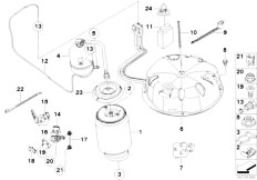 E53 X5 4.4i N62 SAV / Rear Axle/  Levell Device Air Spring And Ctrl Unit-2