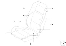 E93 330i N53 Cabrio / Individual Equipment/  Individual Cover Sport Seat Front Lc