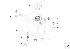 E61 525i M54 Touring / Radiator Cooling Water Expansion Tank