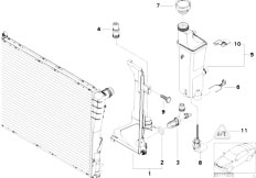 E46 330d M57 Touring / Radiator/  Expansion Tank Automatic Gearbox