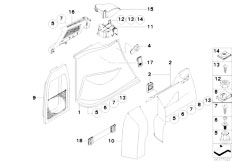 E83N X3 2.0d M47N2 SAV / Vehicle Trim/  Lateral Trunk Floor Trim Panel