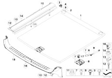 E71 X6 30dX M57N2 SAC / Vehicle Trim/  Trim Panel Trunk Floor