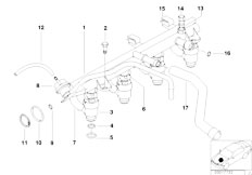 E46 316i 1.9 M43 Sedan / Fuel Preparation System/  Fuel Injection System Injection Valve