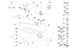 E88 118i N43 Cabrio / Vehicle Trim/  Lateral Trim Panel Rear