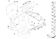 E93 320i N46N Cabrio / Vehicle Trim/  Mounting Parts For Trunk Floor Panel