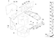 E93 325d M57N2 Cabrio / Vehicle Trim/  Mounting Parts For Trunk Floor Panel