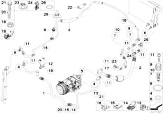 E91N 330d N57 Touring / Heater And Air Conditioning/  Coolant Lines