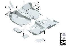 F01 750i N63 Sedan / Vehicle Trim Floor Covering