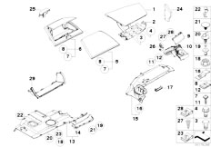 E83N X3 2.0d M47N2 SAV / Vehicle Trim/  Trim Panel Dashboard Mounting Parts