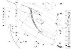 E83N X3 2.0d M47N2 SAV / Vehicle Trim/  Door Trim Panel Front Side Airbag