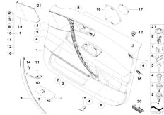 E83 X3 2.0d M47N2 SAV / Vehicle Trim Door Trim Panel Front Side Airbag