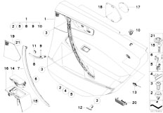 E83N X3 2.0d M47N2 SAV / Vehicle Trim/  Door Trim Panel Rear Side Airbag
