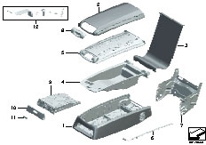 F01 730d N57 Sedan / Seats Seat Rear Centre Armrest Basic