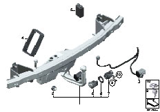 F02 730Ld N57 Sedan / Equipment Parts/  Trailer Tow Hitch Electrically Pivoted