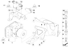 E61N M5 S85 Touring / Brakes/  Hydro Unit Dsc Fastening Sensors