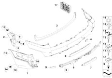 E83N X3 2.0d M47N2 SAV / Vehicle Trim/  Rear Bumper Mounting Parts